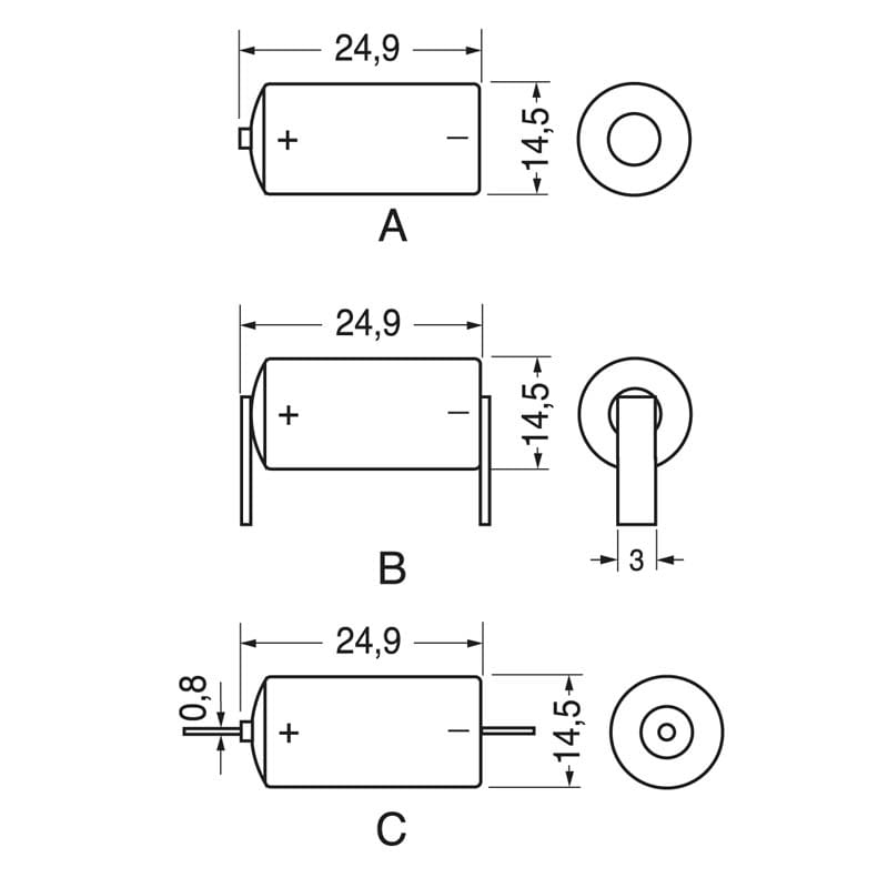 ELCART DISTRIBUTION - P.LITIO SAFT 1/2AA LS14250 3,6V