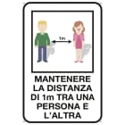 ELCART DISTRIBUTION - CARTELLO DISTANZA 1 M TRA PERSONE