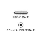 ELCART DISTRIBUTION - ADATT.PRESA 3,5MM -USB 3.1C BIANC