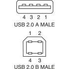 ELCART DISTRIBUTION - CAVO USB2.0 SPINAA-SPINA B 2MT NR