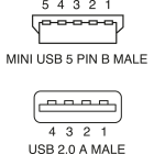 ELCART DISTRIBUTION - CAVO USB SPINA A- MINI USB B/5P