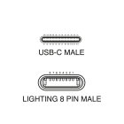 ELCART DISTRIBUTION - CAVO USB APPLE LIGH.-USB-C COMP.