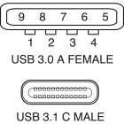 ELCART DISTRIBUTION - CAVO USB3.1 SPINA C-PRESA A 0,2MT
