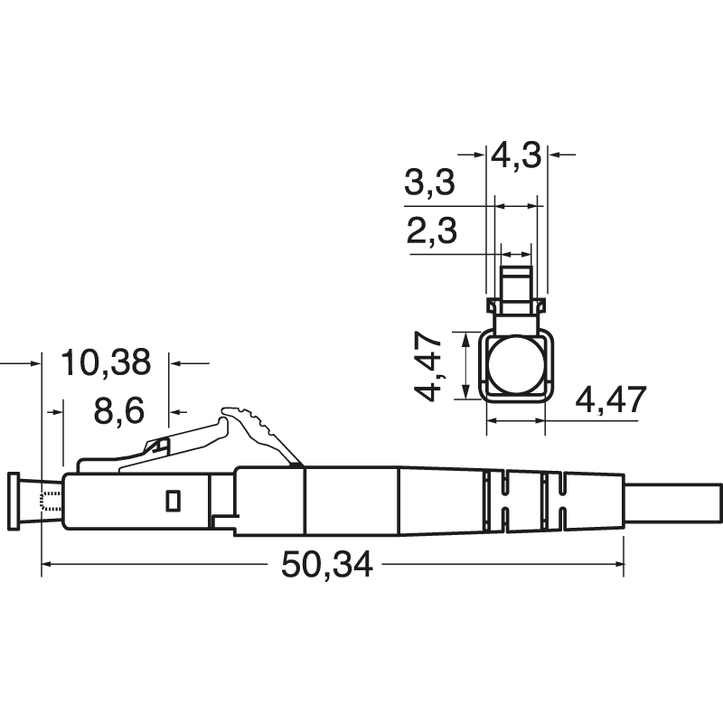 ELCART DISTRIBUTION - SPINA FIBRA OTTICA LC SIMPLEX