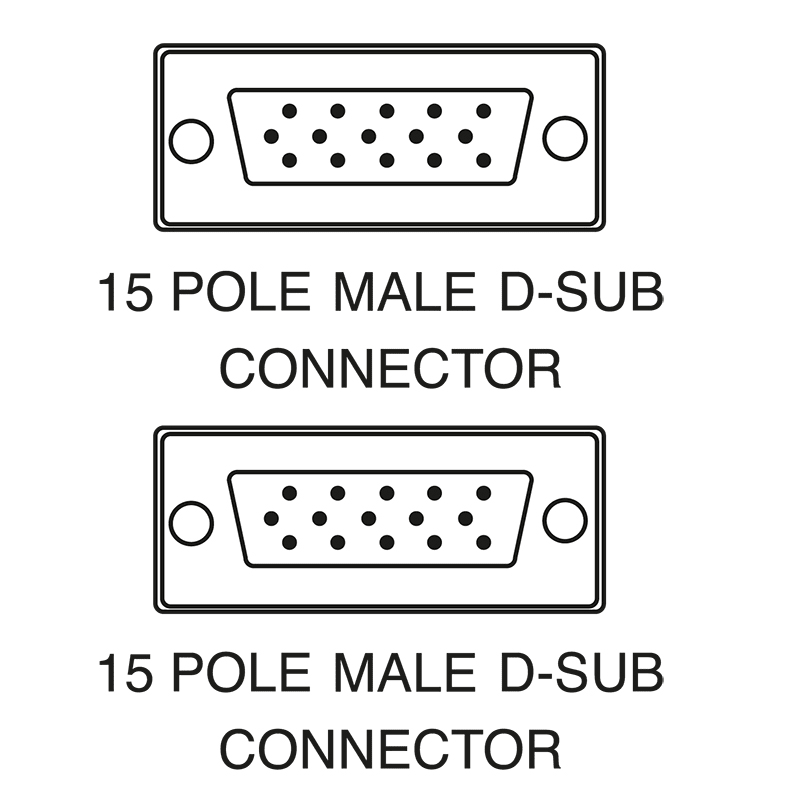 ELCART DISTRIBUTION - CAVO COLL.15HD/15HD PIN M/M 1.8MT