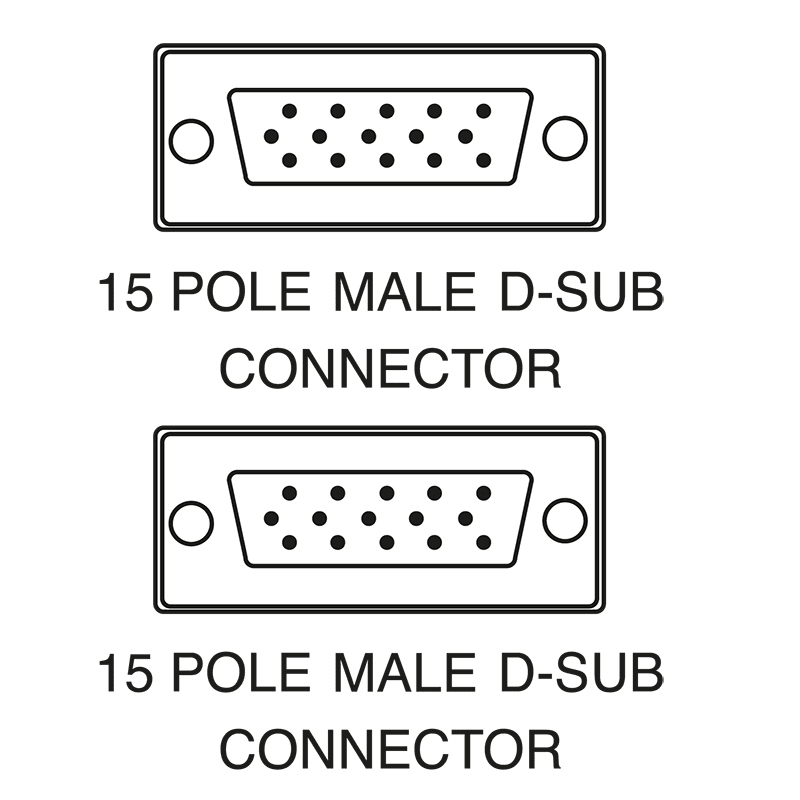 ELCART DISTRIBUTION - CAVO COLL.15HD/15HD PIN M/M  10MT