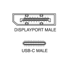 ELCART DISTRIBUTION - CAVO USB-C DP 1,8MT M/M 4K GOLD