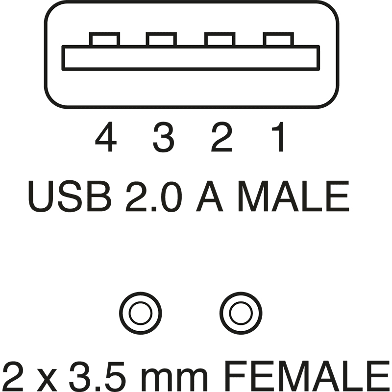 ELCART DISTRIBUTION - ADATTATORE USB-2JACK MIC+CUFFIE
