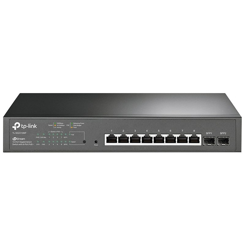 TP-LINK - SWITCH SMART 8 PORTE POE + 2 SFP