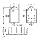 ELCART DISTRIBUTION - CONTENITORE FLANGIA 94X47X40 NERO