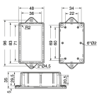 ELCART DISTRIBUTION - CONTENITORE FLANGIA 110X48X35NERO 500018500