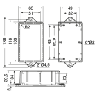 ELCART DISTRIBUTION - CONTENITORE FLANGIA 130X63X40NERO