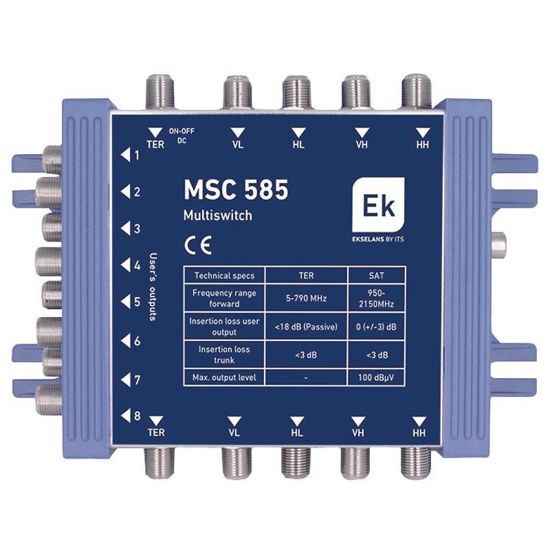 ELCART DISTRIBUTION - MULTISWITCH 5IN 8OUT EK MSC 585