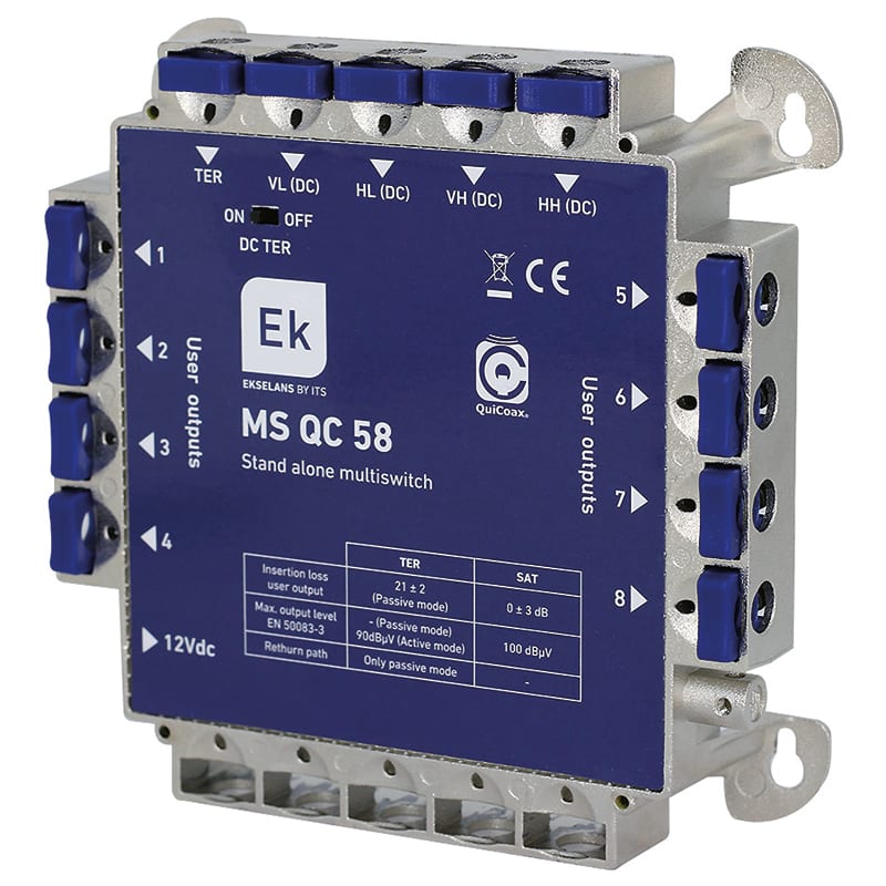ELCART DISTRIBUTION - MULTISWITCH 5IN 8OUT QUICOAX