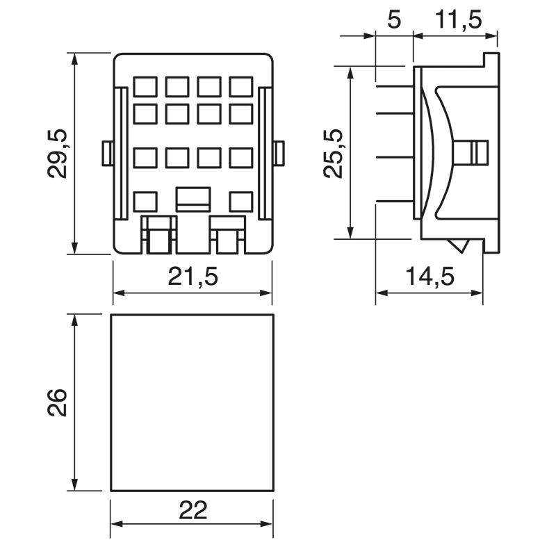 ELCART DISTRIBUTION - PT78601 ZOCCOLO C/S RELE' SERIEPT 930400100