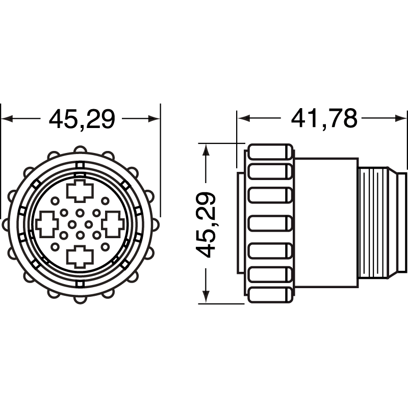 ELCART DISTRIBUTION - 207485-1 CONN. VOL. CPC4 F 16P 984628200