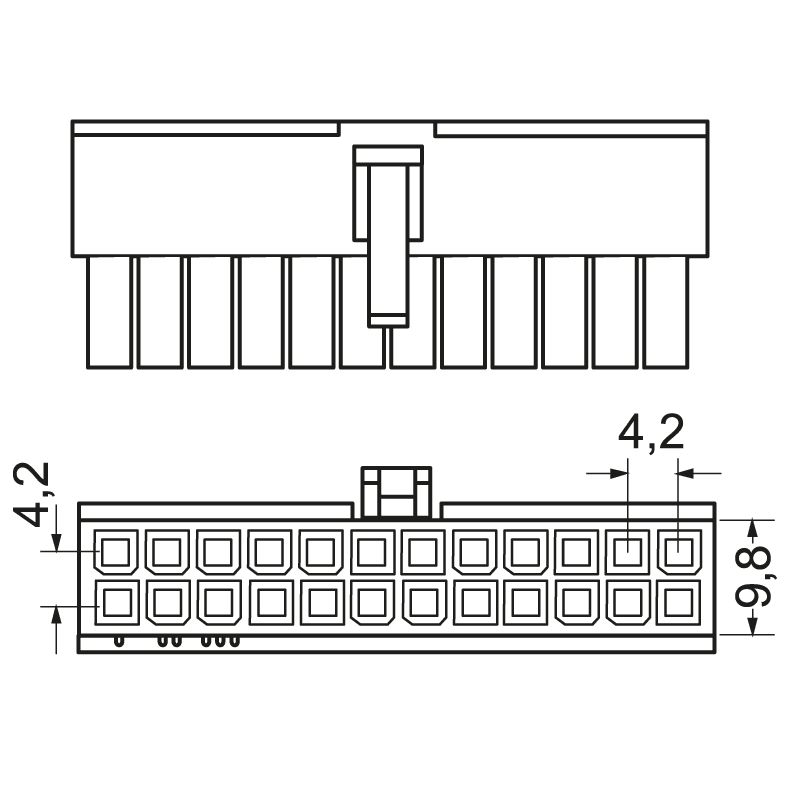 ELCART DISTRIBUTION - 794954-4 CONN.VOL VALULOK M 4P