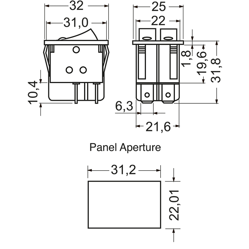 ELCART DISTRIBUTION - DOPPIO INTERR.BILANC.ROSSO LUMIN 040709000