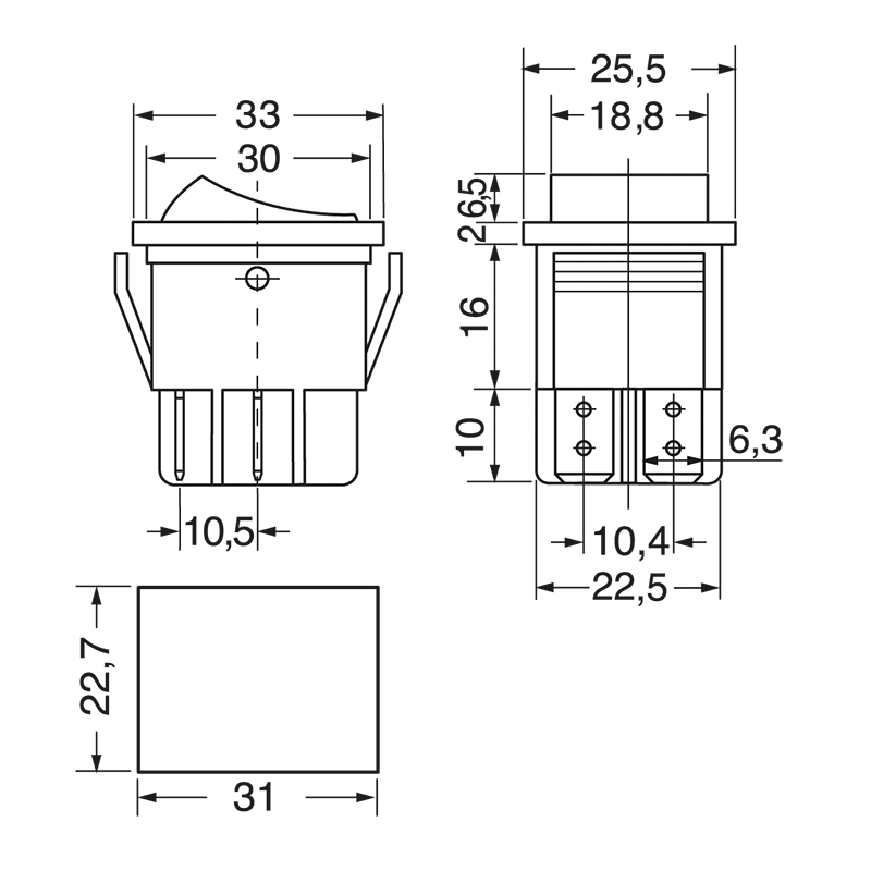 ELCART DISTRIBUTION - INTERR.BIPOL.TASTO ROSSO 15 A TUV 040713300