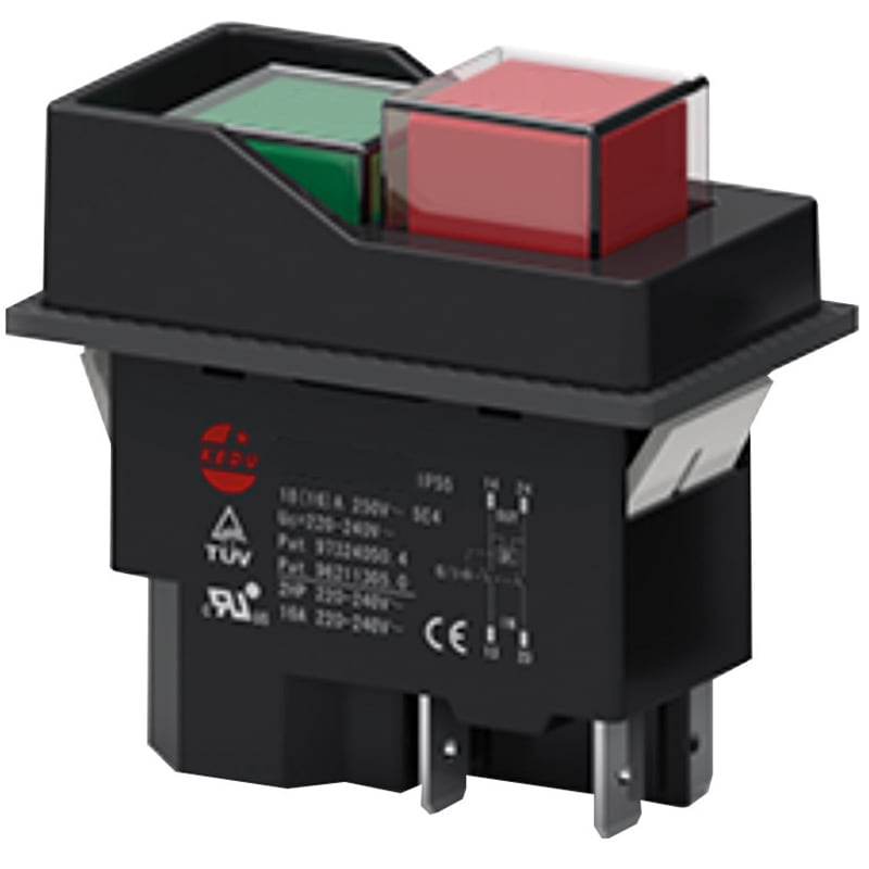 ELCART DISTRIBUTION - INTERRUTTORE 4 POLI ROSSO/VERDE 040716700