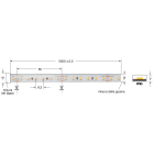 ELCART DISTRIBUTION - LEDSTRIP 9,6W/MT 24V B.CALDO IP65 186172500