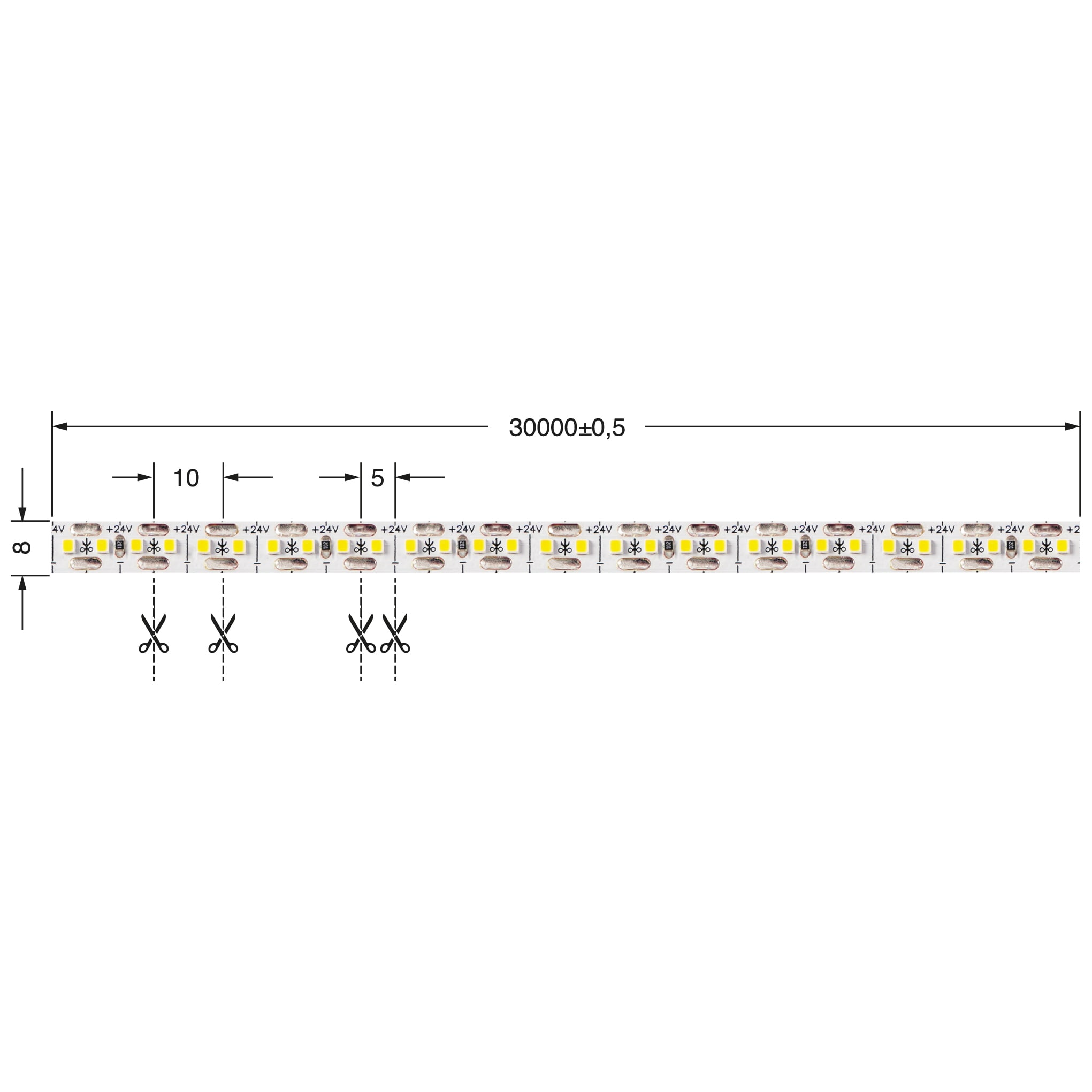 ELCART DISTRIBUTION - ST.LED SH.C.14,4W BN 24V IP20 30M