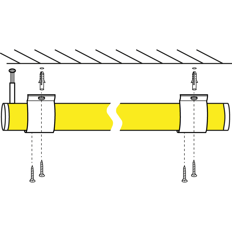 ELCART DISTRIBUTION - KIT 25MM SUPERF. ORIZZ. NEON 360^ 186763000