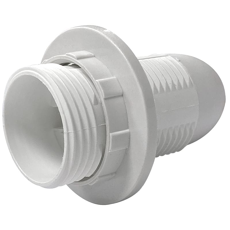 ELCART DISTRIBUTION - PORTALAMPADA E14 BIANCO CON GHIER