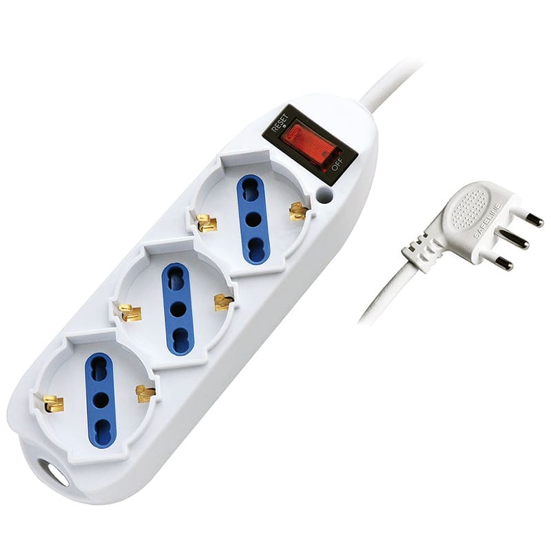 ELCART DISTRIBUTION - PRESA MUL.3 POSTI C/PROT.SOVRATEN