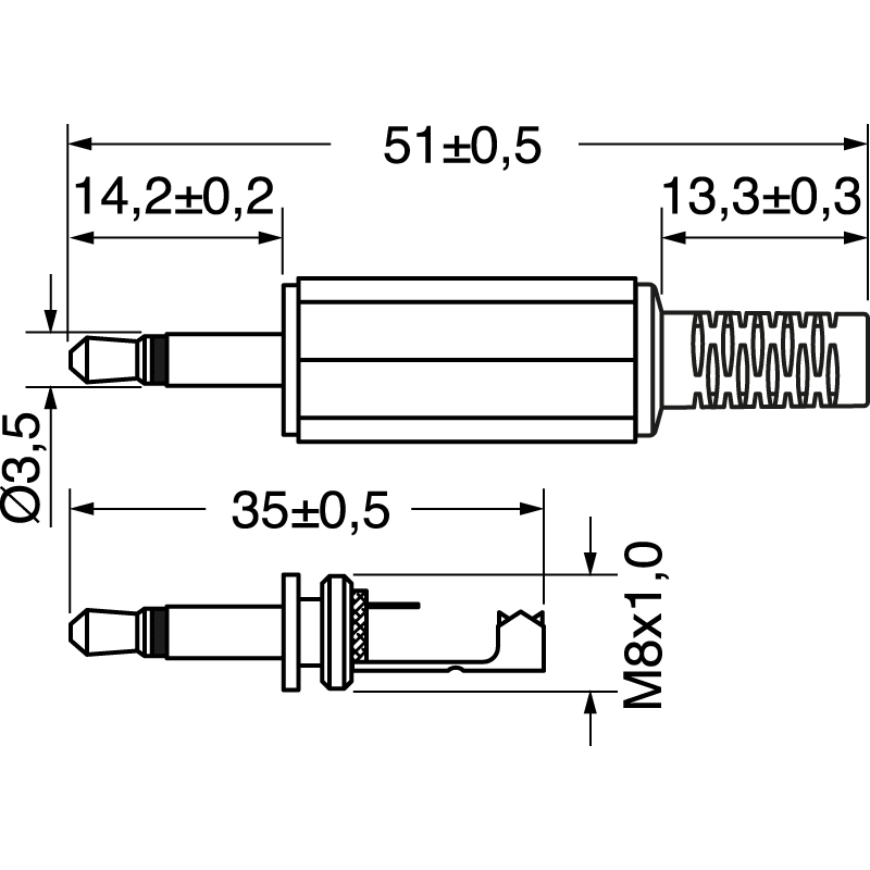ELCART DISTRIBUTION - SPINA VOLANTE 3,5 MONO PROFES 040105000
