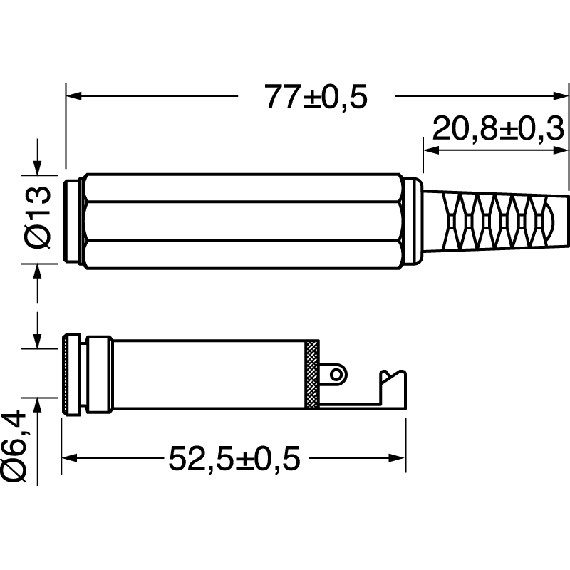 ELCART DISTRIBUTION - PRESA VOLANTE 6,3 STEREO PROFES 040120500