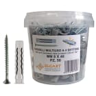 ELCART DISTRIBUTION - 50 TASSELLI 8X40MM 4 SETTORI+VITI 041175300