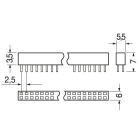 ELCART DISTRIBUTION - CONN. FEMMINA 40+40 POLI 2.54MM 050769900