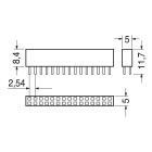 ELCART DISTRIBUTION - CONN.STR. DOPPIO 2,54MM 10 PIN