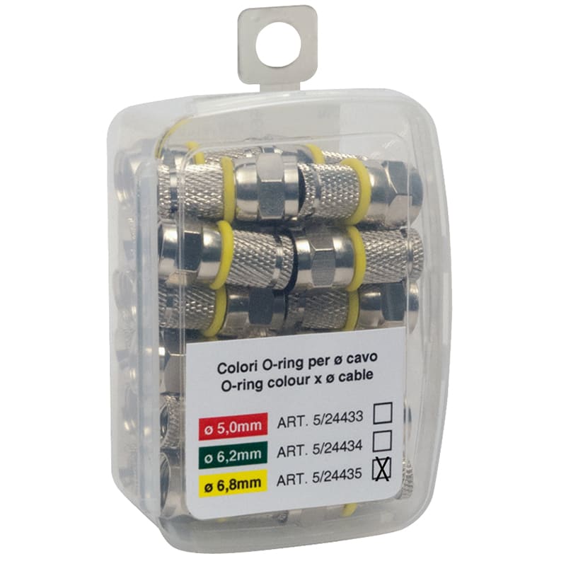 ELCART DISTRIBUTION - 25 SPINE F ANELLI ROSSI  5  MM