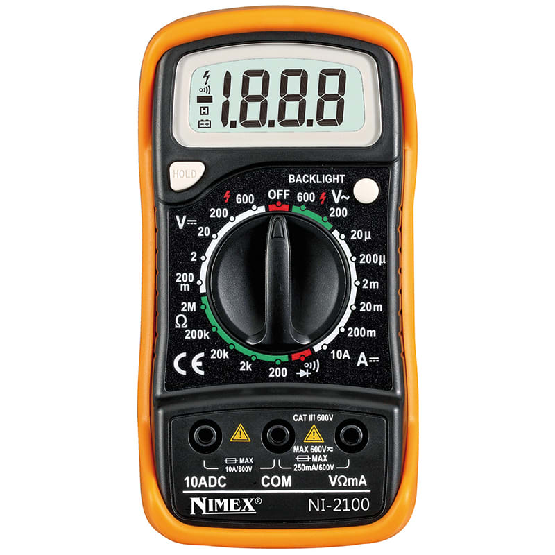 ELCART DISTRIBUTION - MULTIMETRO DIGIT.3 1/2 LCD NI2100