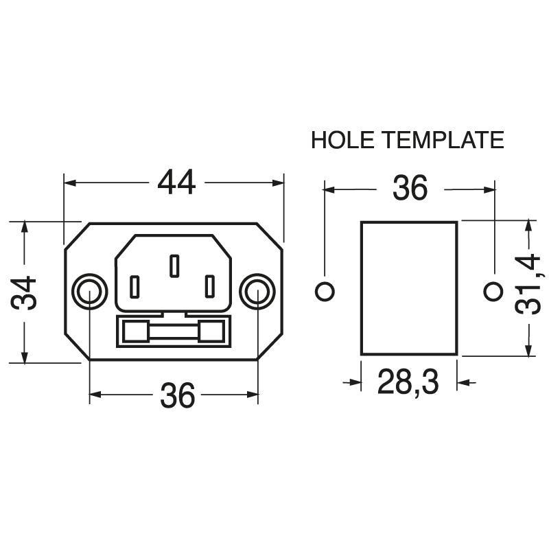 ELCART DISTRIBUTION - SPINA PANNELLO TRIPOL. CON FUSIB. 130096500