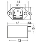 ELCART DISTRIBUTION - SPINA C14 3P CON FILTRO+PORTAF. 2 130175500