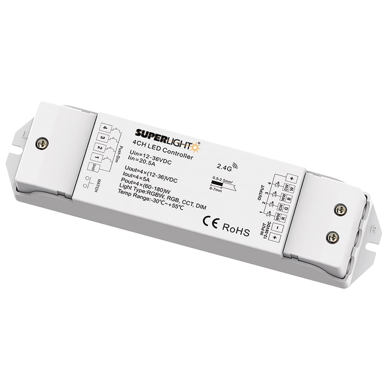 ELCART DISTRIBUTION - CONTROLLO LED RGBW 4X5A 132210100