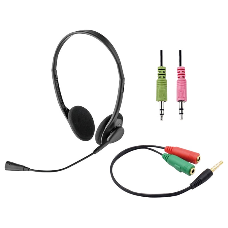 ELCART DISTRIBUTION - CUFFIA 3,5MM C/MICROFONO E ADATT.