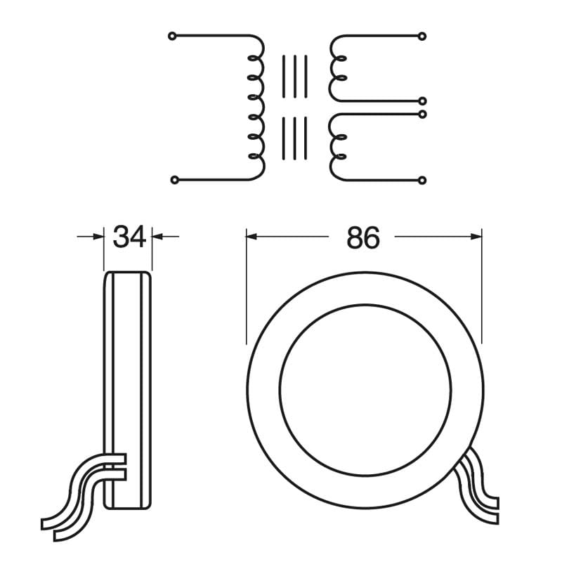 ELCART DISTRIBUTION - TRASF.TOROID.DOPP.SEC. 50VA 12V 160272400