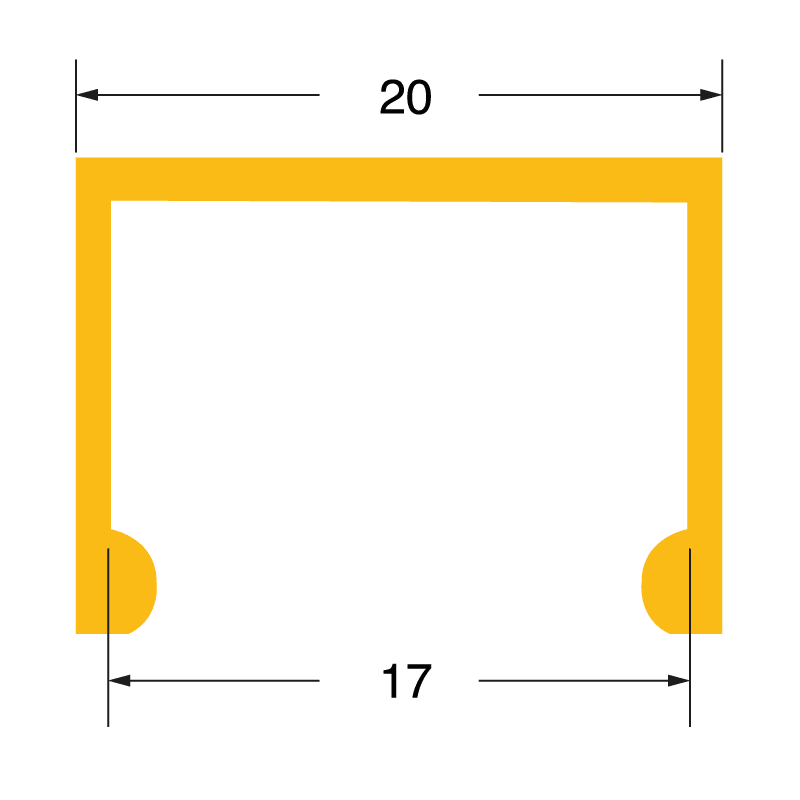 ELCART DISTRIBUTION - 2M COP QUADRAPROFILO S20 19/16316 191673600