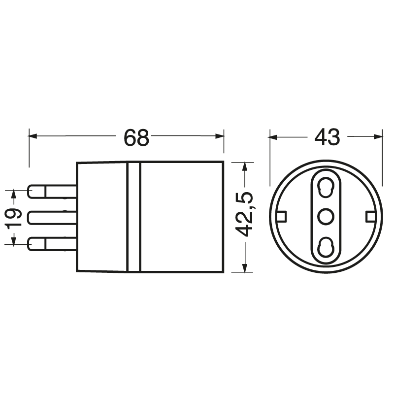 ELCART DISTRIBUTION - ADAT.SPINA 10A-1PRESA 10A SHUKO 280113800