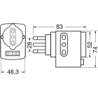 ELCART DISTRIBUTION - PRESA MULTIPLA 3 POSTI ROTANTE