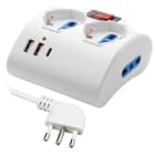 ELCART DISTRIBUTION - PRESA MULTIPLA 4 POSTI 3XUSB INT.