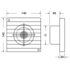 ELCART DISTRIBUTION - ASPIRATORE DA PARETE D. 80MM 280698000