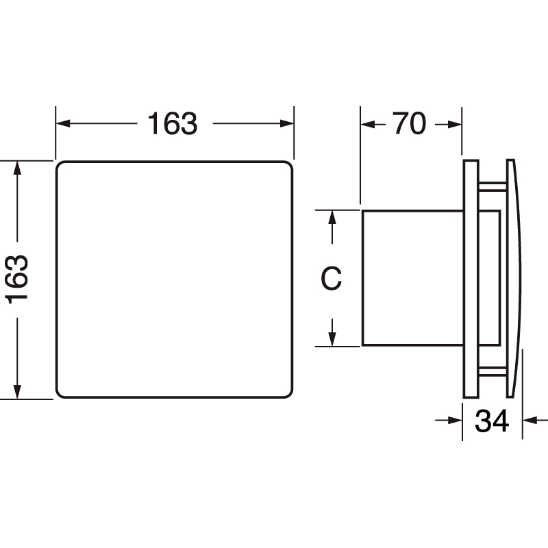 ELCART DISTRIBUTION - ASPIRATORE DA PARETE D. 80MM