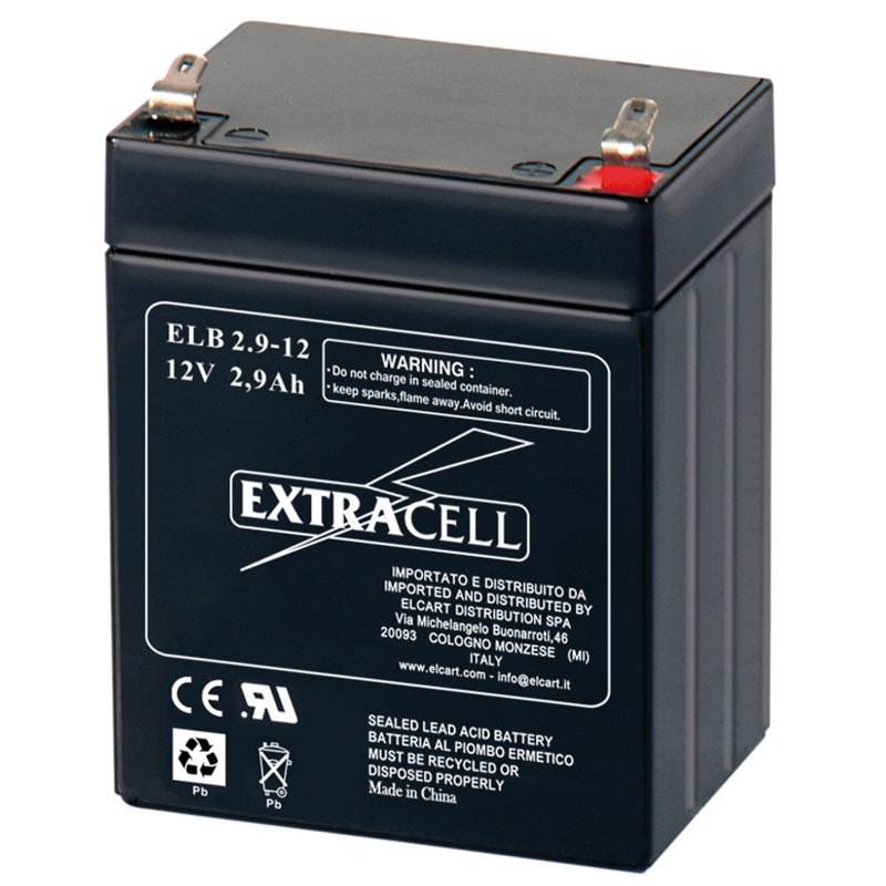 ELCART DISTRIBUTION - BATTERIA RIC.PIOMBO 12V 2,9 AH
