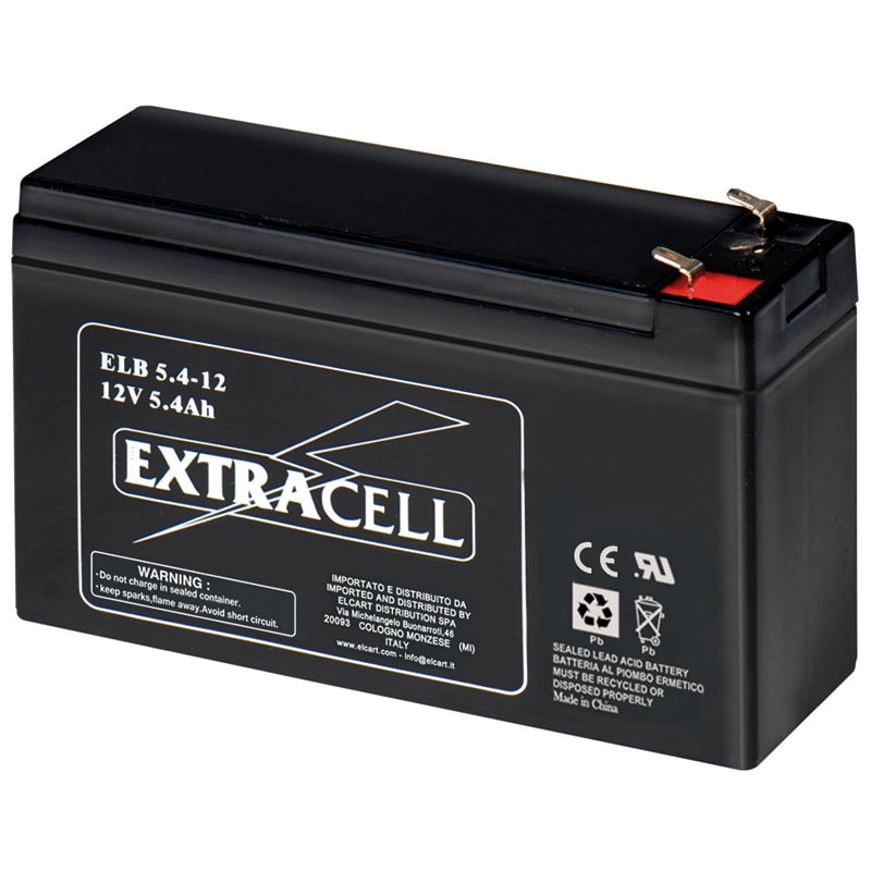 ELCART DISTRIBUTION - BATTERIA RIC.PIOMBO 12V  5.4 AH