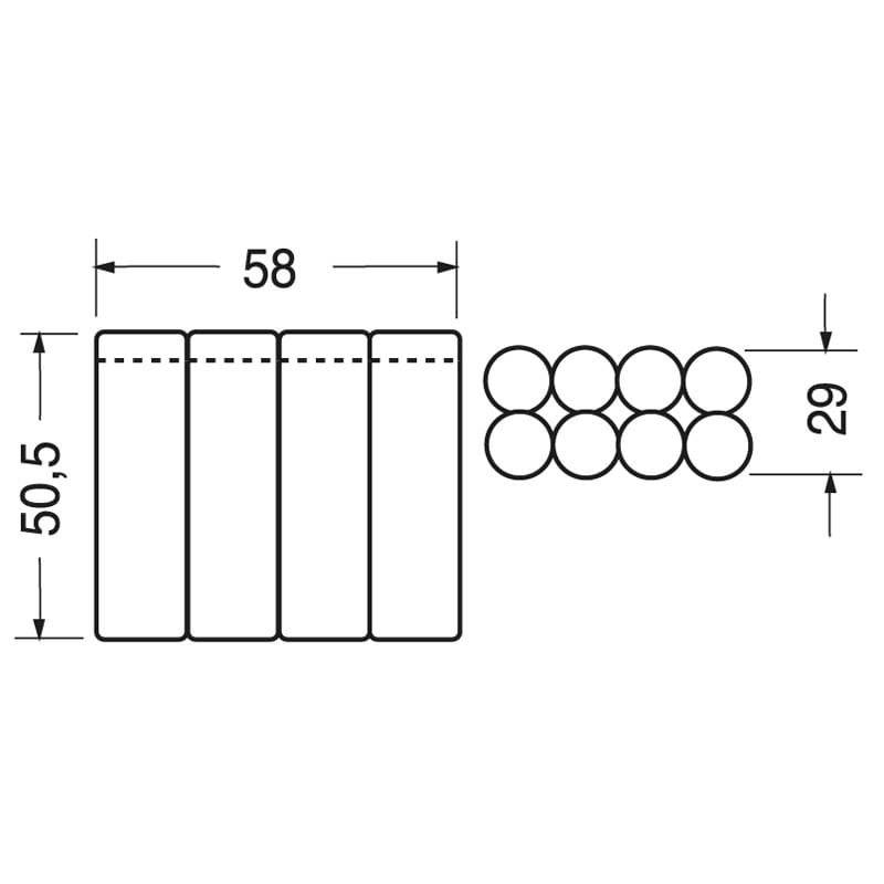 ELCART DISTRIBUTION - PACCO BATT.NI-CD 9.6V 1000MAH AA